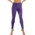thumbnail image 4 of Workout  Fashion Casual Solid Color Ribbed Seamless Workout High Waist Athletic Pants Soft Comfy Elastic Compression Yoga Leggings, 4 of 5