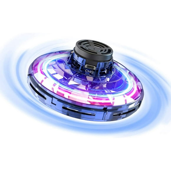 Fidget Flying Spinner with Lights,Hand Operated Mini Drones for Kids, UFO Magic Ball Indoor Outdoor Game Fun Things Yard Toys,Cool Stuff Gadgets Christmas Birthday Gifts for Boys Girls Teens 8 9 10 +