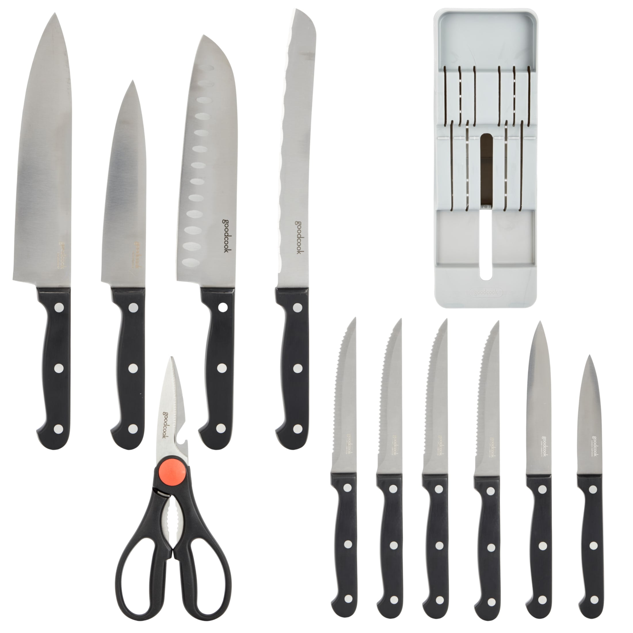 GoodCook Everyday Knife Set In-Drawer High Carbon Stainless Steel 12pc