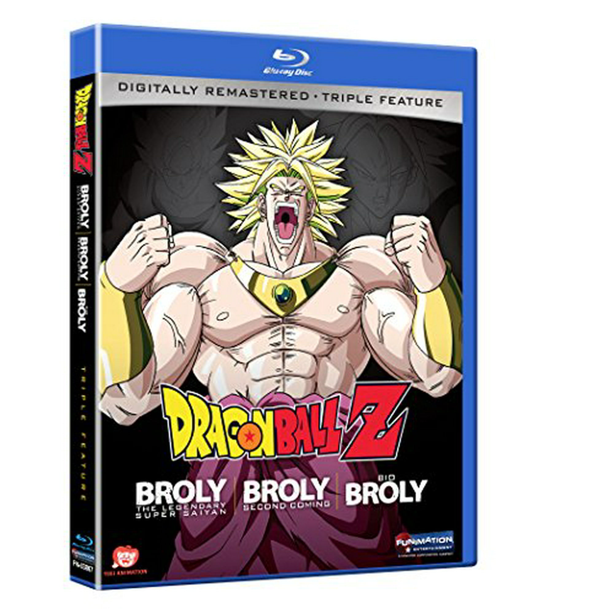 Dragon Ball Z Broly Triple Feature The Legendary Super Saiyan Broly Second Coming Bio Broly Blu ray Disc Walmart