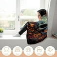 thumbnail image 5 of Wearable Blanket Halloween Skull Cloak Hooded Blanket for Women Kids Cozy and Comfy Halloween Pumpkin Gift, 5 of 6
