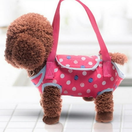 Pet Puppy Carrier S/L Outdoor Travel Dog Shoulder Bag Oxford Single Comfort Sling Handbag Tote Pouch Bags for Small Dogs (B- Red S 32x14x30cm)
