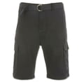 thumbnail image 3 of 2 Pk Men's Cotton Cargo Casual Belted Pockets Active Hiking Outerwear Shorts, 3 of 7