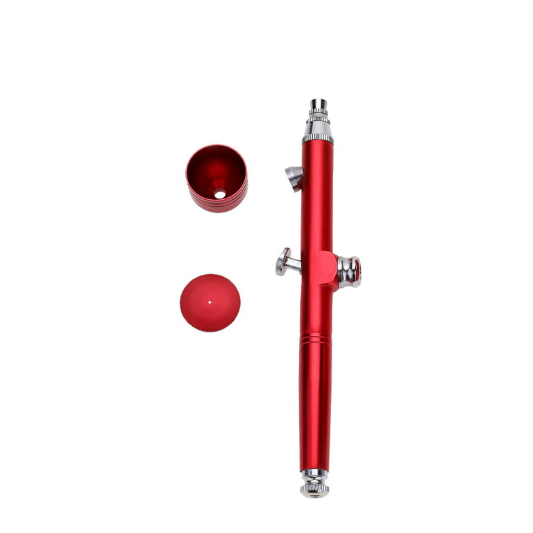 Kkmoon Portable Size Spray Pump Pen Air Compressor Set for Art Painting Craft Cake Spray Model Airbrush Kit, Size: One size, Red