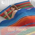 thumbnail image 4 of 3 Piece Mexican Stripes Duvet Cover Set Full Size, Microfiber Comforter/Quilt Cover with Corner Ties and 2 Pillowcases, Colorful Stripes Modern Art All Season Soft Bedding with Zipper Closure, 4 of 8