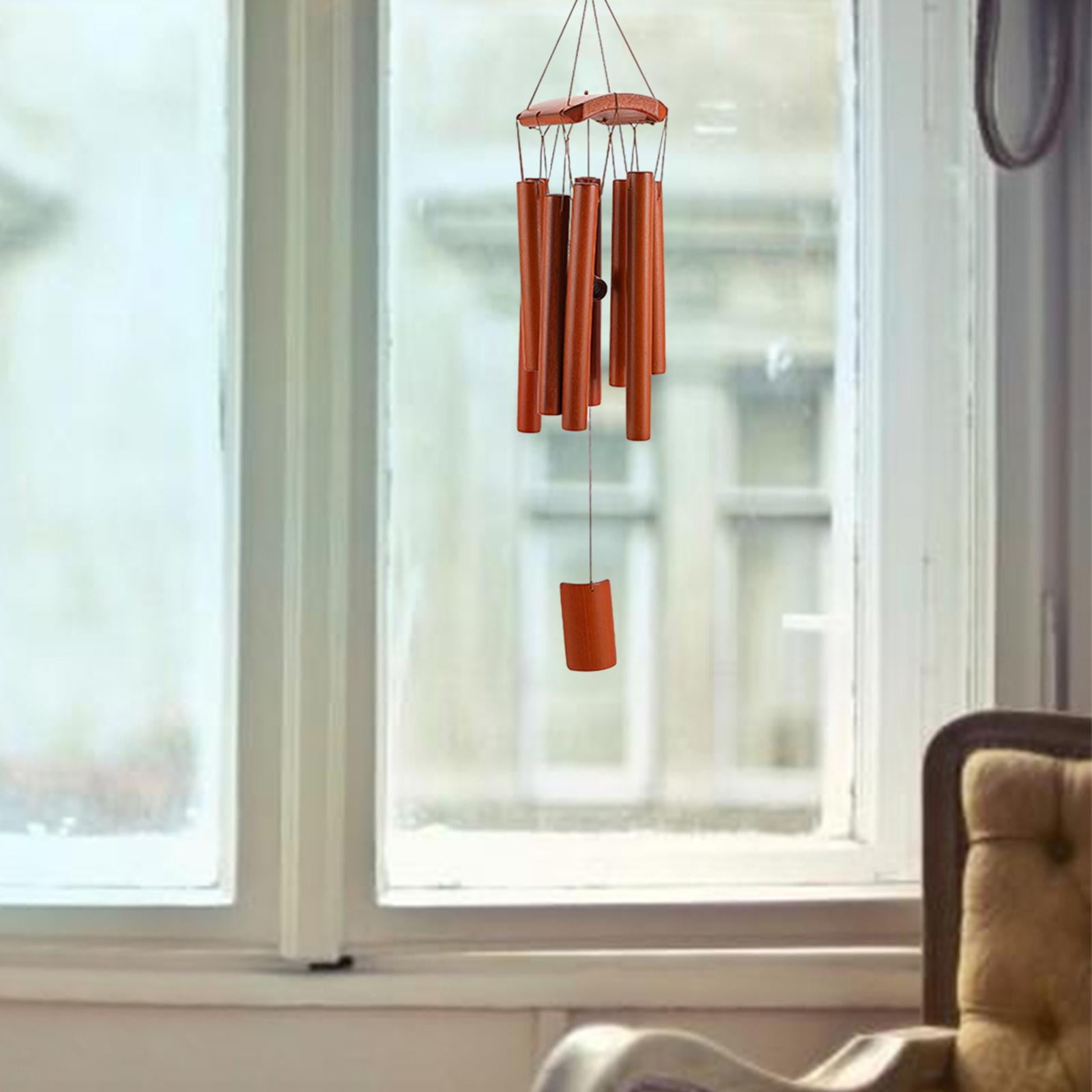 Colaxi Bamboo Chime Wooden Wind Chime Modern Bless Hanging Crafts Garden Wind Chime Wind Bell for Yard Room Outside Home Decor Porch