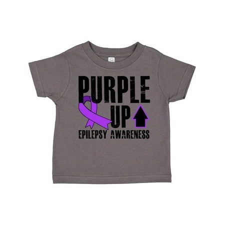 

Inktastic Purple Up Epilepsy Awareness with Purple Ribbon Gift Toddler Boy or Toddler Girl T-Shirt