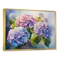 thumbnail image 2 of Designart "Hydrangea Sunset In Pink And Purple" Hydrangea Floater Framed Canvas Art Print, 2 of 5