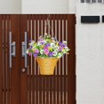 thumbnail image 1 of Corona de cesta colgante Macarena primavera verano flores artificiales, 1 of 8