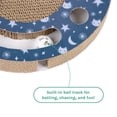 thumbnail image 4 of Kitty City Durable Cat Starry Night Corrugated Cardbaord Cat Scratch With Ball and Track, O/S, 4 of 8