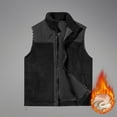 thumbnail image 2 of DDAPJ pyju Men's Outerwear Vests Lightweight Sleeveless Zip Up Jacket Winter Warm Outdoor Golf Vests with Pockets Black L, 2 of 9