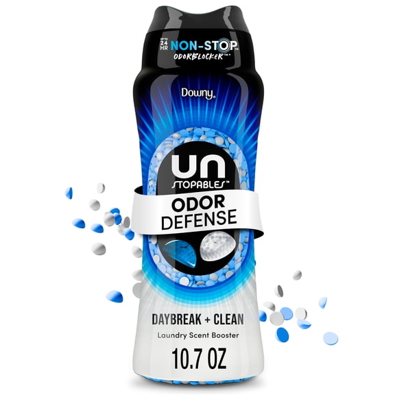Downy Unstopables Fusions Odor Defense In-Wash Laundry Scent Booster Beads, Daybreak & Clean Scent, 10.7 oz