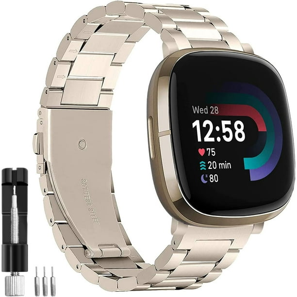 Bracelet en diamant pour Fitbit Charge 6 5 pour femme, bracelet en acier  inoxydable, bracelet en métal pour femme, bracelet de montre