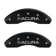 MGP 4 Caliper Covers Engraved Front Acura Engraved Rear NSX Matte Black finish silver ch
