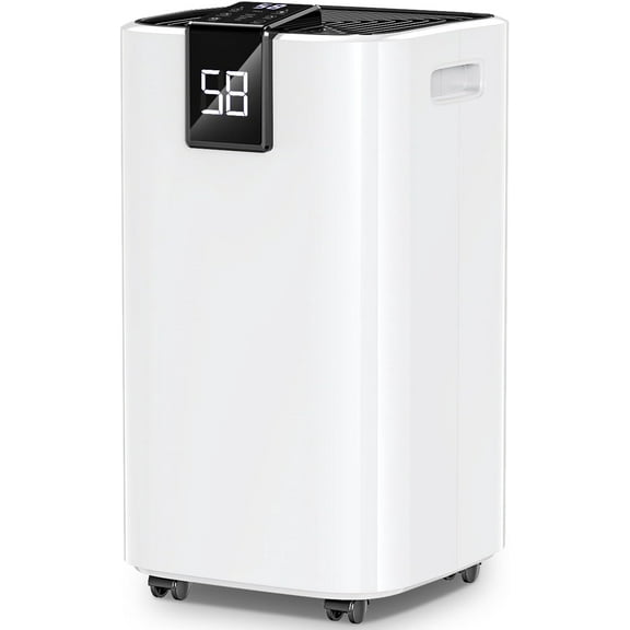 4000 sq.ft Dehumidifier for Basement, 45 Pint Dehumidifiers for Home with Drain Hose, Smart Humidity Control, 24H Timer, Auto Defrost, Ideal for Large Room, Bathroom, Bedroom, Garage, Black