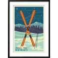 thumbnail image 2 of Art.com Angel Fire, New Mexico - Crossed Skis Art Print by Lantern Press, Black Frame Wall Art, 21" x 29", 2 of 5