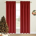 thumbnail image 1 of Cortinas opacas DWCN, color rojo navideño, 132 x 213 cm, juego de 2, 1 of 9