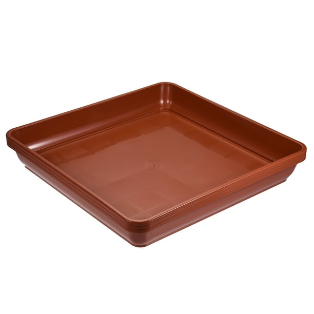 Uxcell 16" Plastic Square Plant Pot Saucer Flower Drip Tray, Red 3 Pack