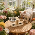 thumbnail image 4 of Rewenti Support de Bol pour Animaux en Bois Réglable Incliné Support de Bol pour Chats Bol Surélevé Mangeoire, 4 of 5