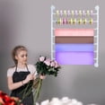 thumbnail image 2 of Ribbon Storage Organizer,Wall Mounted Ribbon Organizer,Wrapping Paper Rack,7-Layer Metal Ribbon Storage for Craft Room,Flower Shop,Gift Wrapping Paper,White, 2 of 8