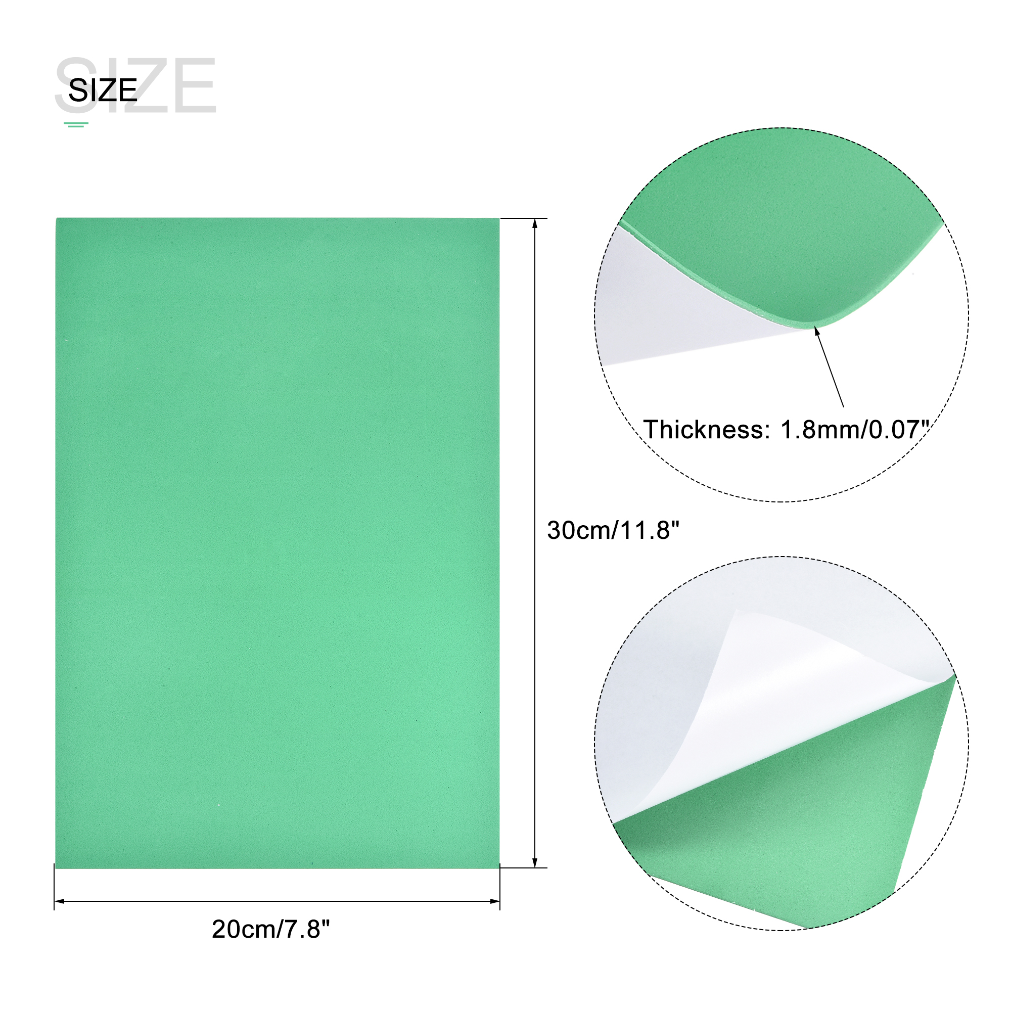 Uxcell Colorful EVA Foam Sheets Self Adhesive 7.8 x 11.8 Inch 1.8mm Thickness for Crafts DIY, 4 Set