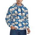 thumbnail image 2 of Naloa Swan Birds Men's Casual Hooded Collar Drawstring Hoodies Pullover Sweatshirts Casual Long Sleeve Shirts-4X-Large, 2 of 7