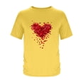 thumbnail image 3 of PNTUTB Men's Valentine's Day Fashion Heart Print Crew Neck Short Sleeve Pullover Casual Loose Comfort Tops, 3 of 5