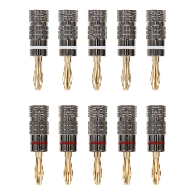 Miangastore 10pcs Banana Plug Speaker Wire With Banana Plug Wire Connector Banana Clip