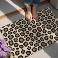 thumbnail image 3 of Black and Brown Leopard Print Washable Non Slip Indoor Door Mat, Decorative Entry Rug for Entrance, Bedroom, Kitchen, Bathroom, 20"x32", 3 of 5