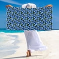 thumbnail image 5 of Picia Blue Flowers Print Silver Fox Velvet Beach Towel,Quick-Dry Beach Towel,Lightweight Travel Towel,Portable Beach Towels, 5 of 6
