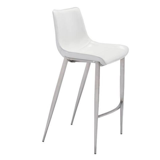 Banco de Bar Kessa Muebles Magnus Blanco Acero