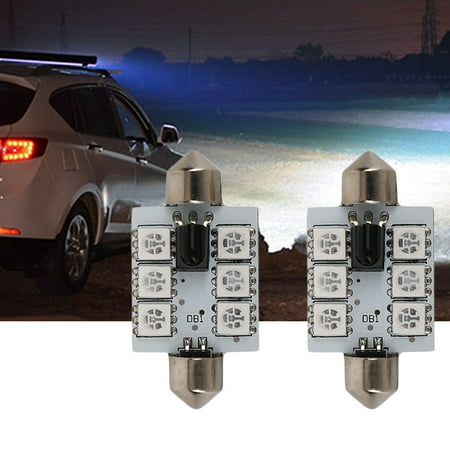 

OUTAD Pair Cars T10 5050 RGB/BA9S RGB 16 Colors Changing LED Lamp Car Wedge Dome Light With Remote Control Kits