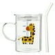 thumbnail image 4 of 1 taza de agua con diseño de ciervo de dibujos animados, creativa, de vidrio, para beber, para niños, con pajita, para leche., 4 of 4