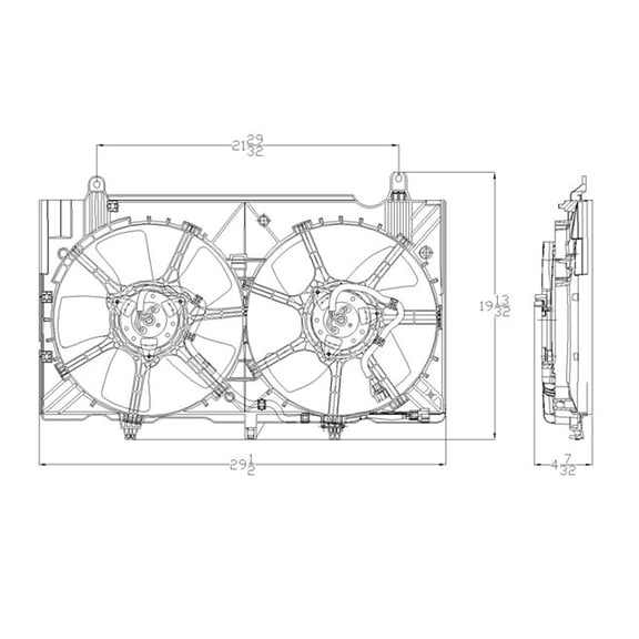 CPP Front Radiator Cooling Fan for 07-09 Nissan 350Z NI3115136