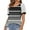 Grey, variant on Women's Fashion Spring And Summer Gradient Pattern Printed V Neck Jacquard Sleeves Casual Top T Shirt Athletic T Shirt Women Women Shirt Polyester Spandex Summer Shirts for Women Womens Thick Long