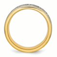 thumbnail image 2 of Titanium Brushed/ Yellow Scroll Design 8mm Grooved Edge Wedding Ring Band Size 9.00 Fancy, 2 of 10