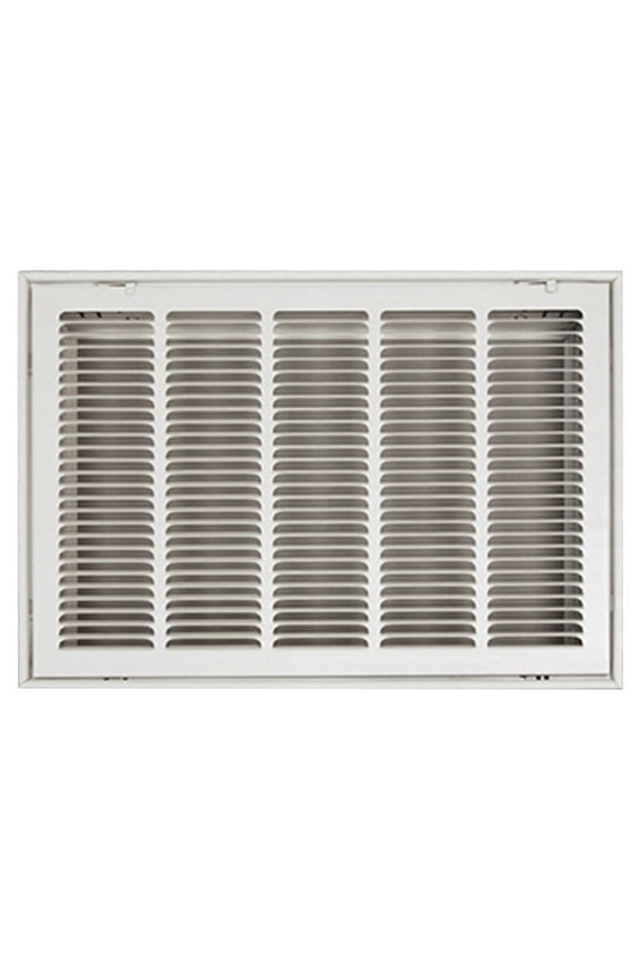 20x20 Soft White Stamped Face 1-inch Filter Grille (Steel) - Shoemaker FG1