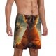 thumbnail image 2 of Fotbe Maple Leaf Meditating Chihuahua Pantalones Cortos de Pijama para Hombre, Ropa de Dormir, Pantalones de Pijama Cortos para Hombre-4X-Large, 2 of 6