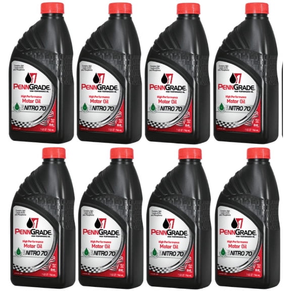 PennGrade 1 Engine Oil 71176; Nitro 70 70W ZDDP Enhanced - 8 Quarts
