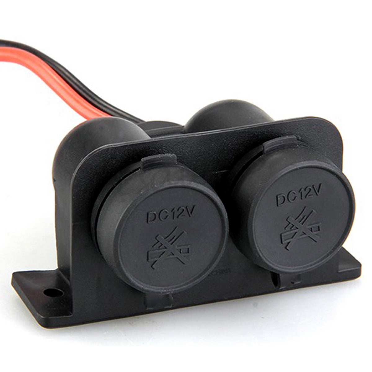 12V Auxiliary Dual Power Car Socket Adapter Outlet Waterproof Car