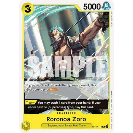 One Piece Royal Blood Uncommon Roronoa Zoro OP10-113