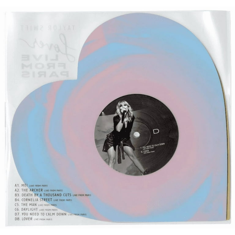 Republic, Lover Live From Paris Heart Shaped Vinyl, Blue Pink