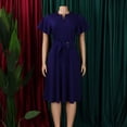 thumbnail image 3 of Women's Casual Cap Sleeve Pleated Long Midi Dress Loose Beach A line Flowy Dress, 3 of 8