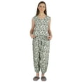 thumbnail image 1 of Moomaya Ensemble de Nuit en Rayonne Imprimée pour Femmes Pyjama à Entrejambe Bas 2 Pcs Vêtements de Détente, 1 of 7