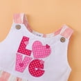 thumbnail image 4 of EGNMCR Rompers pour Enfants Bébé Filles Saint-Valentin à Carreaux Imprimé Lettre Sans Manches Combinaison Kid Rompers, 4 of 9