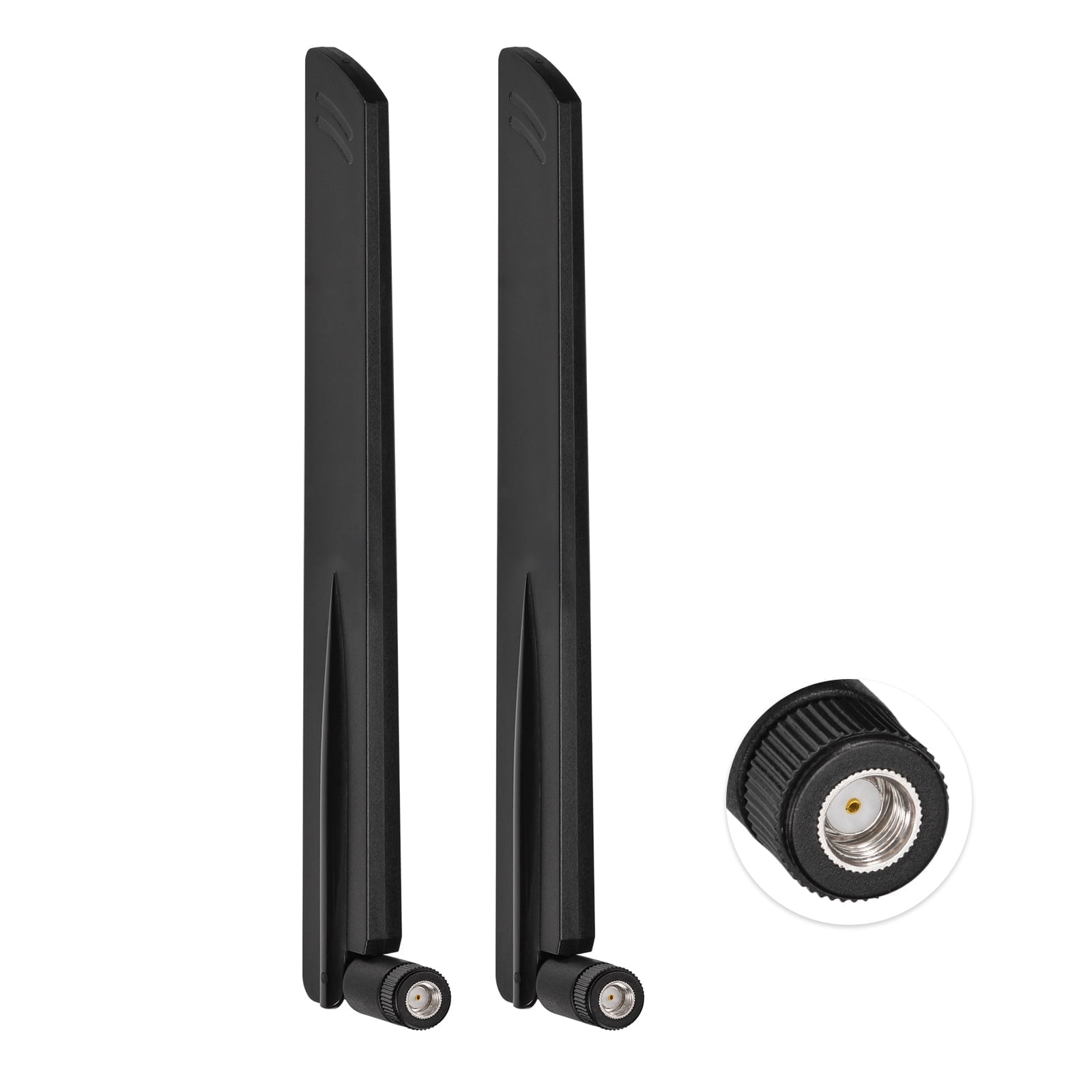Eightwood Tri-Band WiFi 6E Antenna 6GHz 5GHz 2.4GHz RP-SMA WiFi Antenna (2-Pack) for PC Computer PCIe WiFi Card Security IP Camera WiFi Router USB Adapter