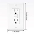 thumbnail image 3 of GFCI Outlet 15 Amp, Self-Test GFI Electrical Outlet, Tamper Resistant GFCI Receptacle with Wall Plat, 3 of 5