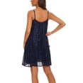thumbnail image 6 of Liacowi Women Spaghtti Strap Layered Mini Dress Sexy Glitter Sequin Dress Party Clubwear Short Dress, 6 of 7