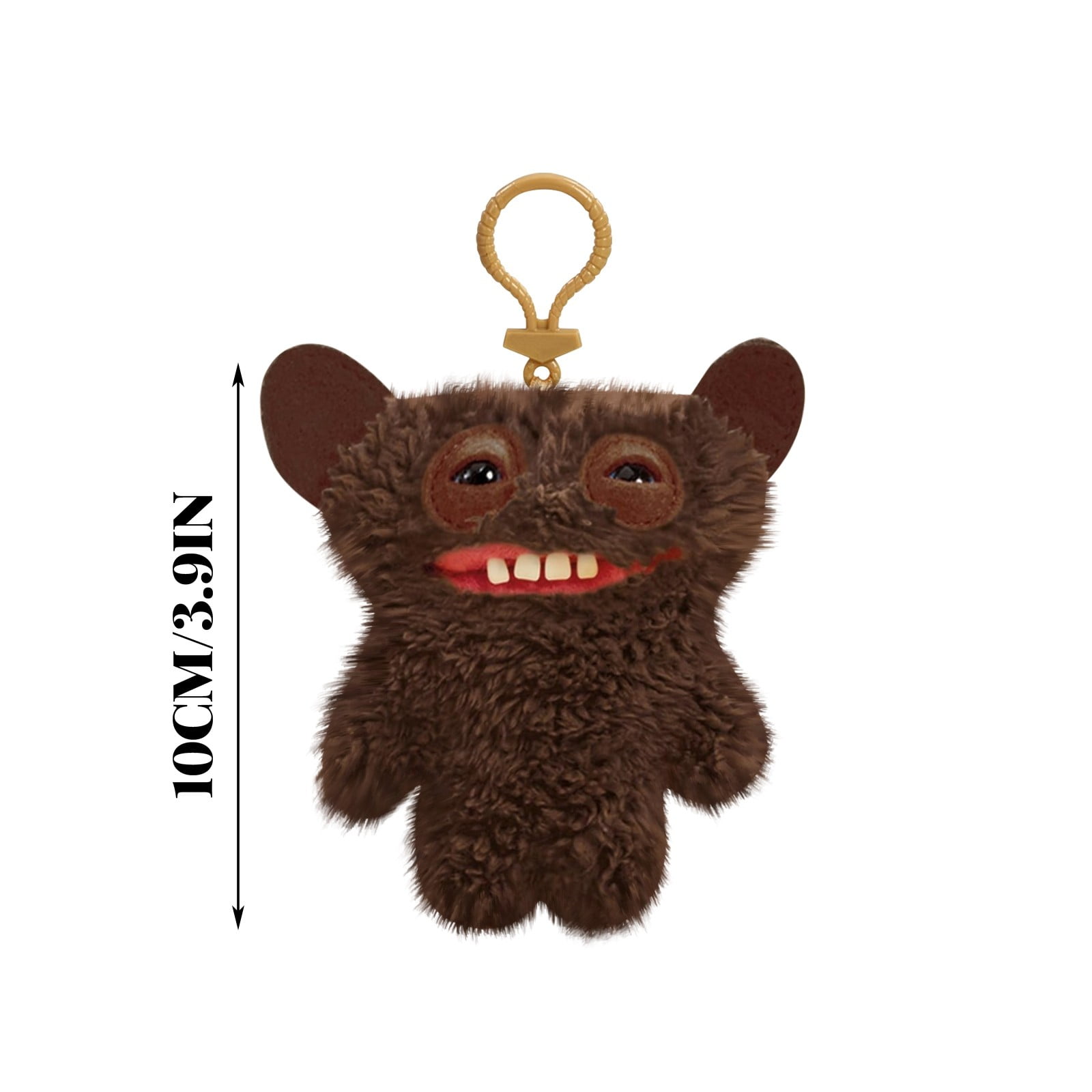 FUGGLER ブラウン ぬいぐるみ Fuggler Collectible Plush Toys,10cm Adorable Plush Keychain Soft