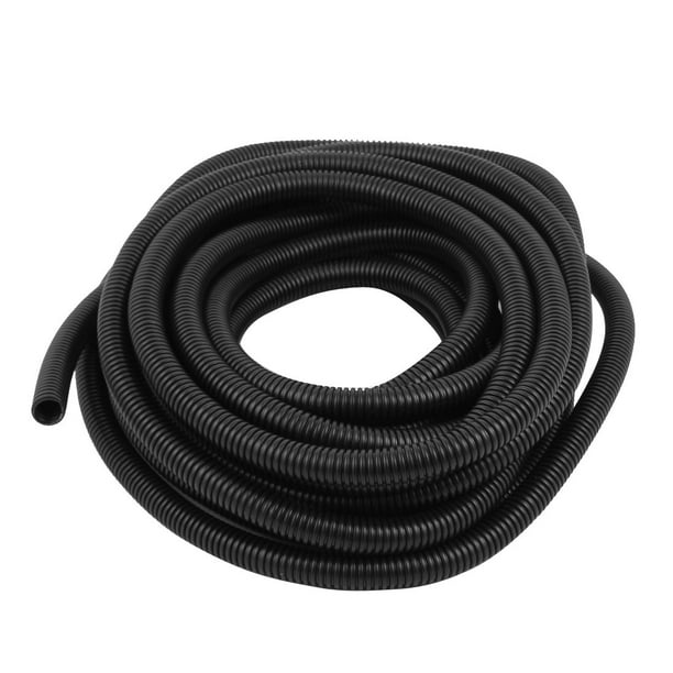 Black Plastic 15mm x 12mm Flexible Corrugated Conduit Pipe Hose Tube 15 ...